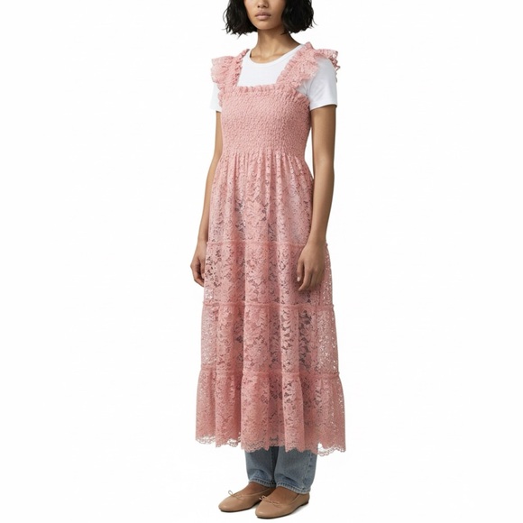 Hill House Pink Lace Ellie Nap Midi Dress Sz S Collectors Edition Cottagecore - Picture 8 of 14